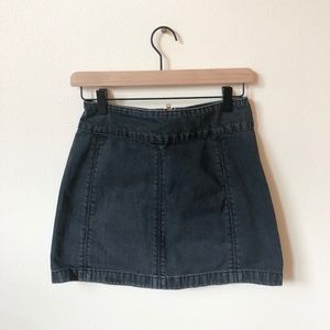 Free People Zip To It Denim Skirt